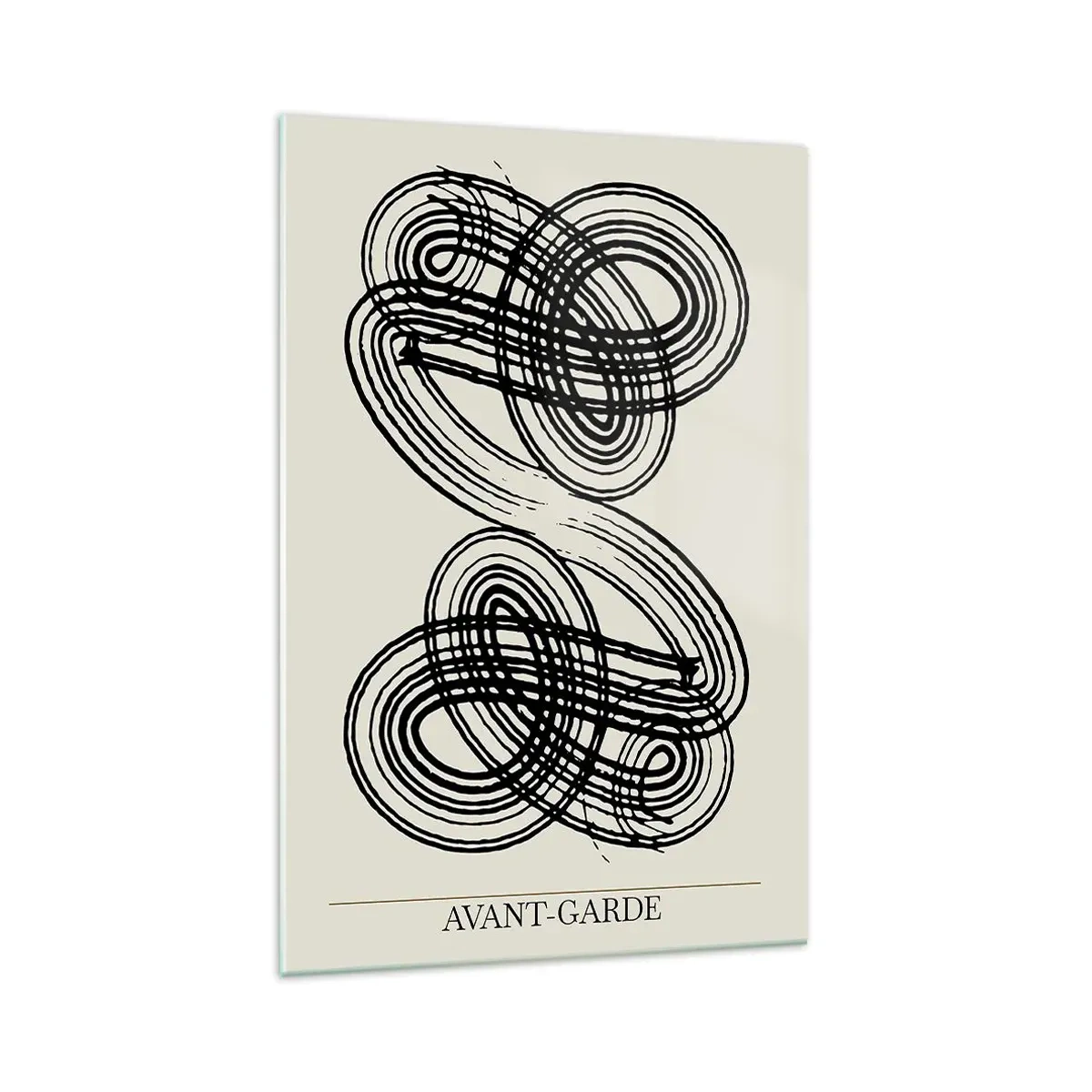 Schilderen op glas - Het kwam er spontaan uit - 70x100 cm