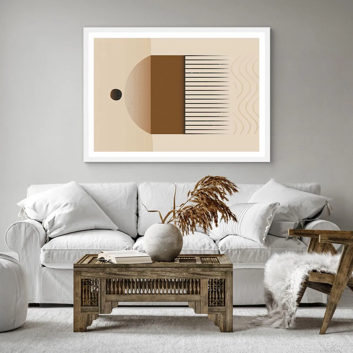 Poster in een witte lijst - verschillende staten - 30x30 cm