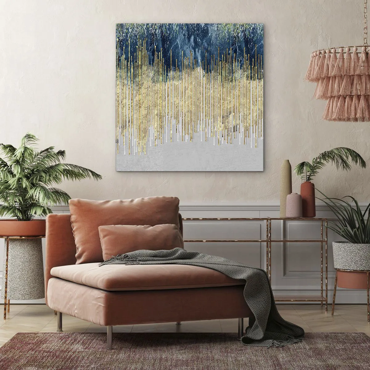 Schilderen op canvas - Vergulde grens - 50x50 cm