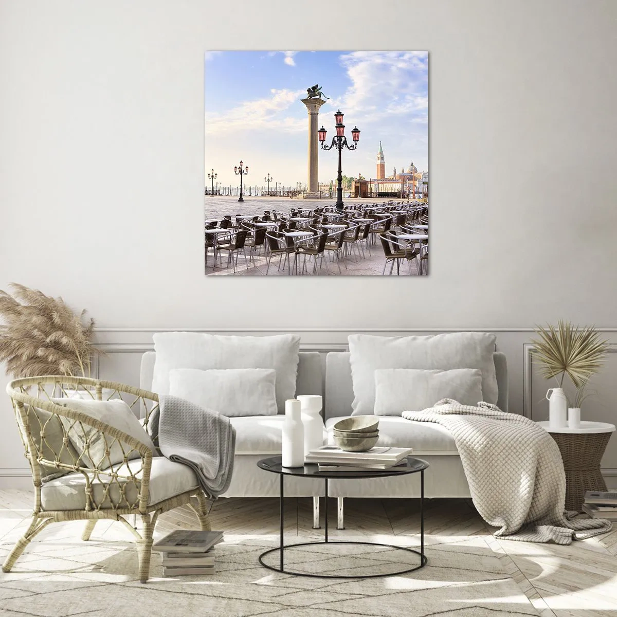 Schilderen op glas - We nodigen je uit, alles staat klaar - 60x60 cm