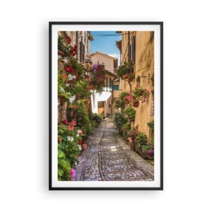 Poster in een zwarte lijst - Italiaans zijstraatje - 61x91 cm