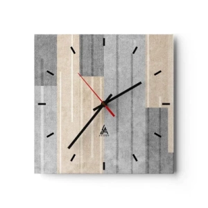 Wandklok - Klok - Compositie: houd verticaal - 30x30 cm