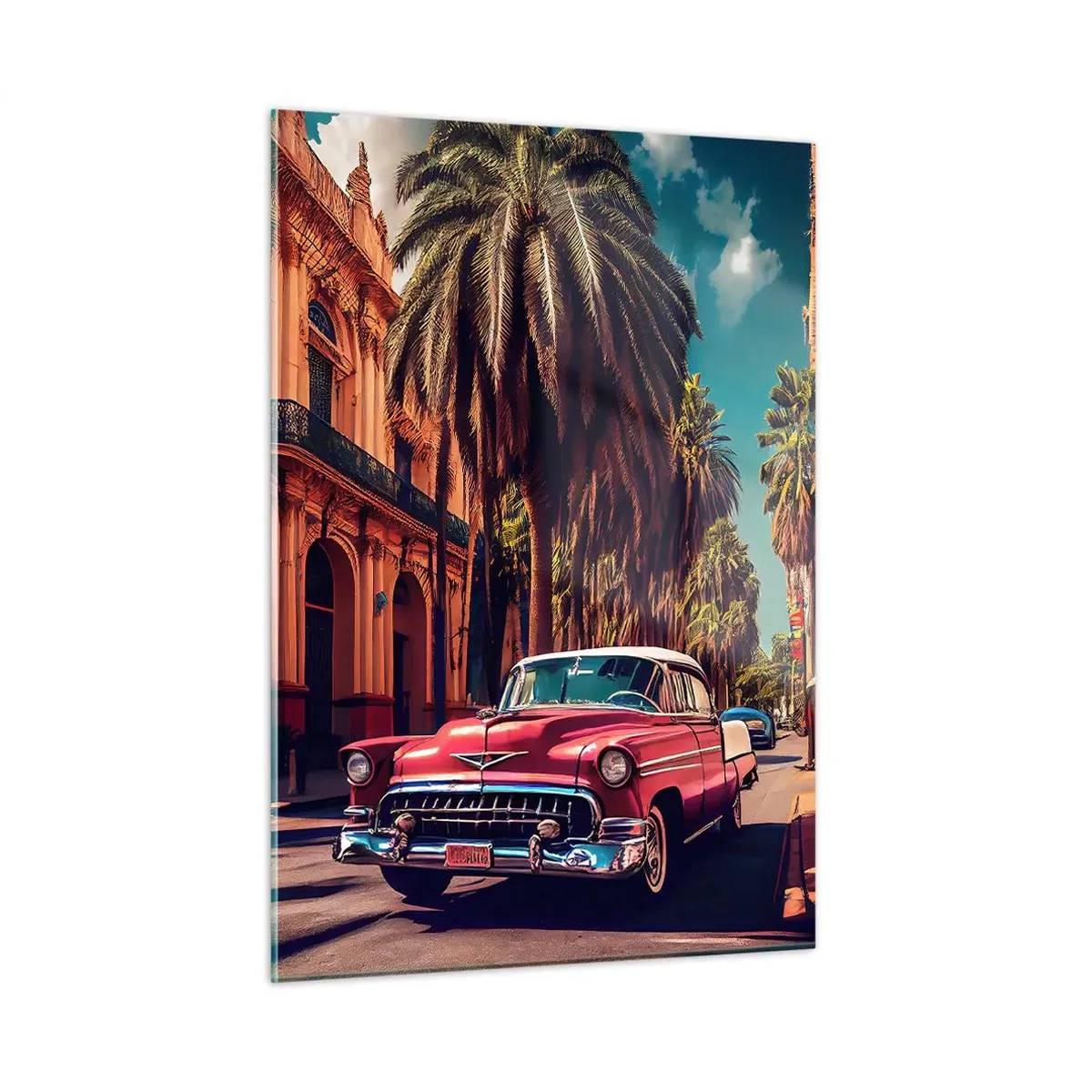 Schilderen op glas - Nog steeds in Havanna - 50x70 cm