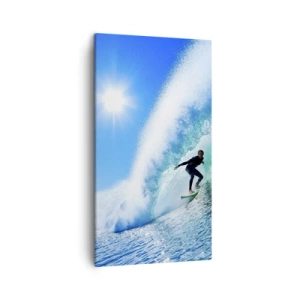 Schilderen op canvas - Door het grote blauw - 45x80 cm