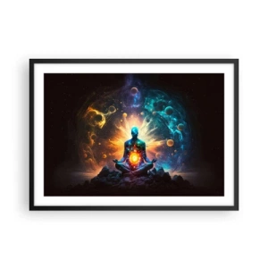 Poster in een zwarte lijst - Kosmische vrede - 70x50 cm