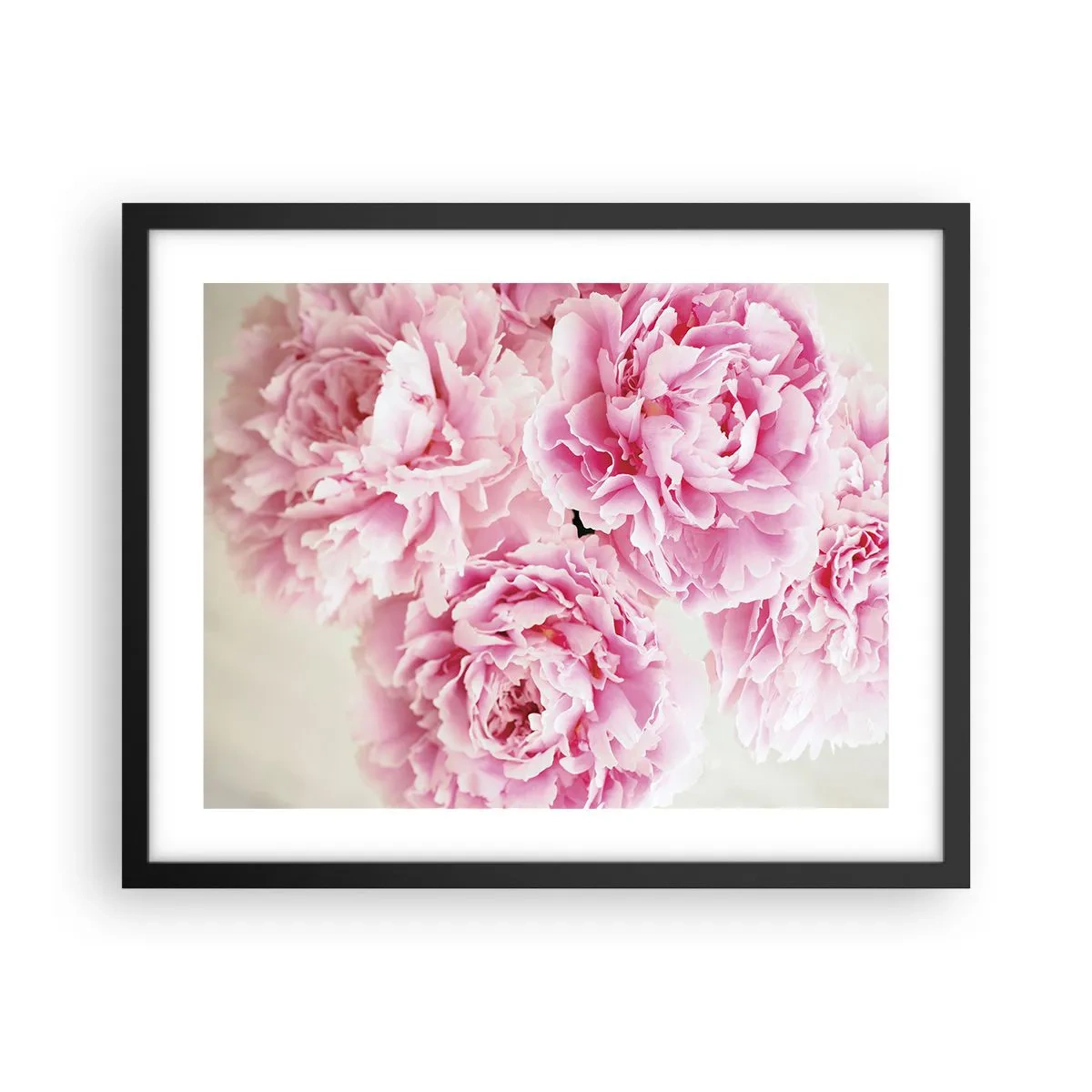 Poster in een zwarte lijst - In roze glamour - 50x40 cm