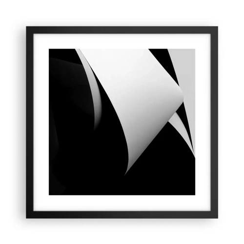 Poster in een zwarte lijst - Lichtvlakken uit de diepten van de schaduw - 40x40 cm