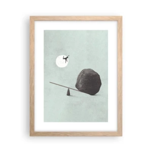 Een poster in een licht eiken lijst - Vervulde dromen - 30x40 cm