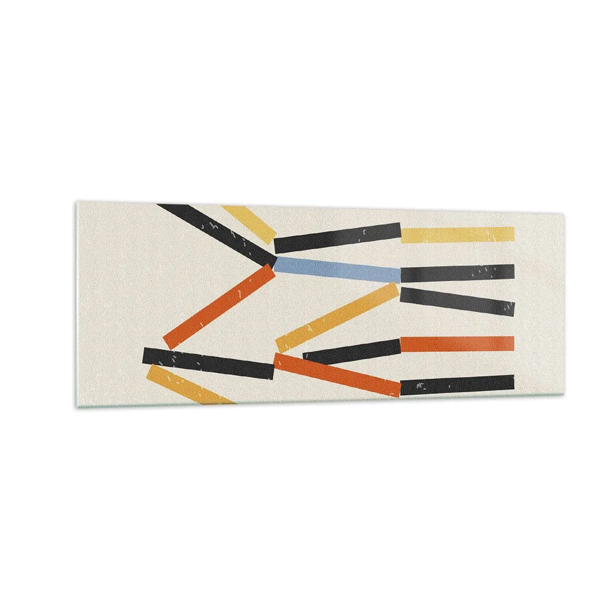 Schilderen op glas - Compositie op goed niveau - 140x50 cm