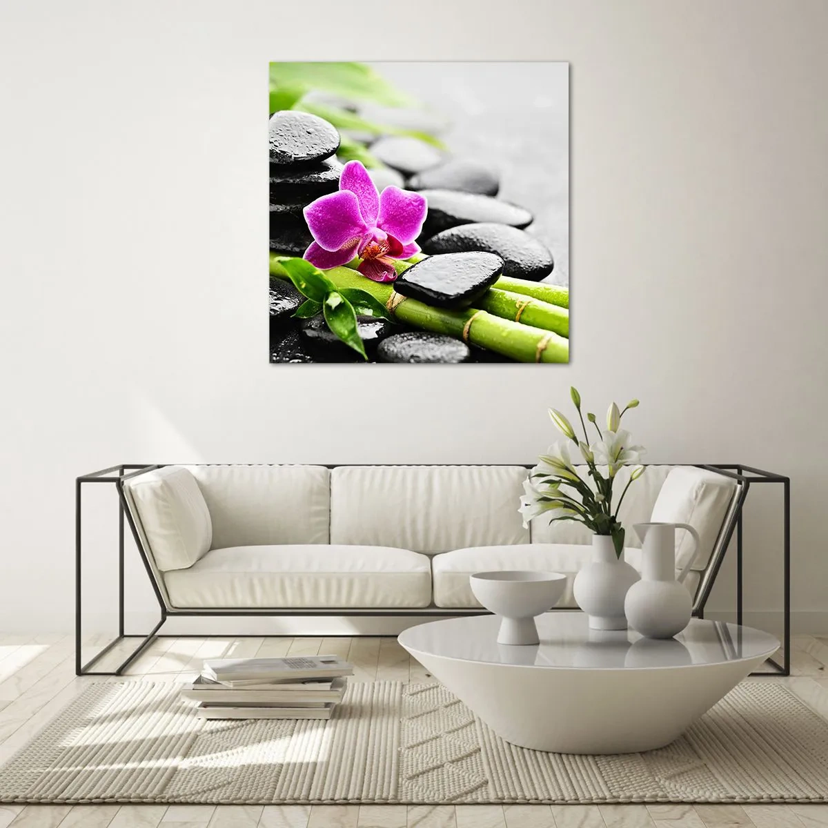 Schilderen op glas - In een vrede evenwicht - 40x40 cm