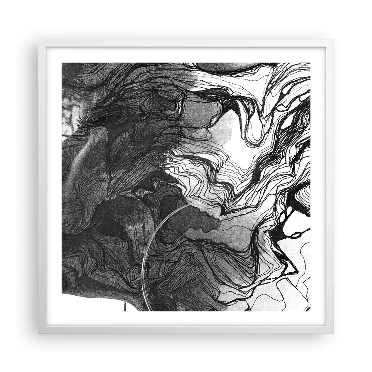 Poster in een witte lijst - Verstrikt in dromen - 60x60 cm