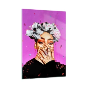 Schilderen op glas - Een beetje gek - 50x70 cm