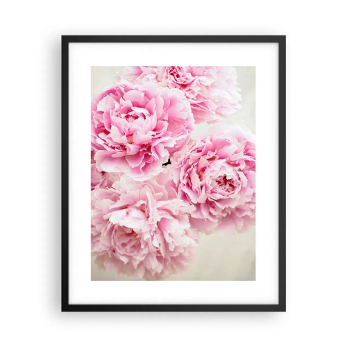 Poster in een zwarte lijst - In roze glamour - 40x50 cm