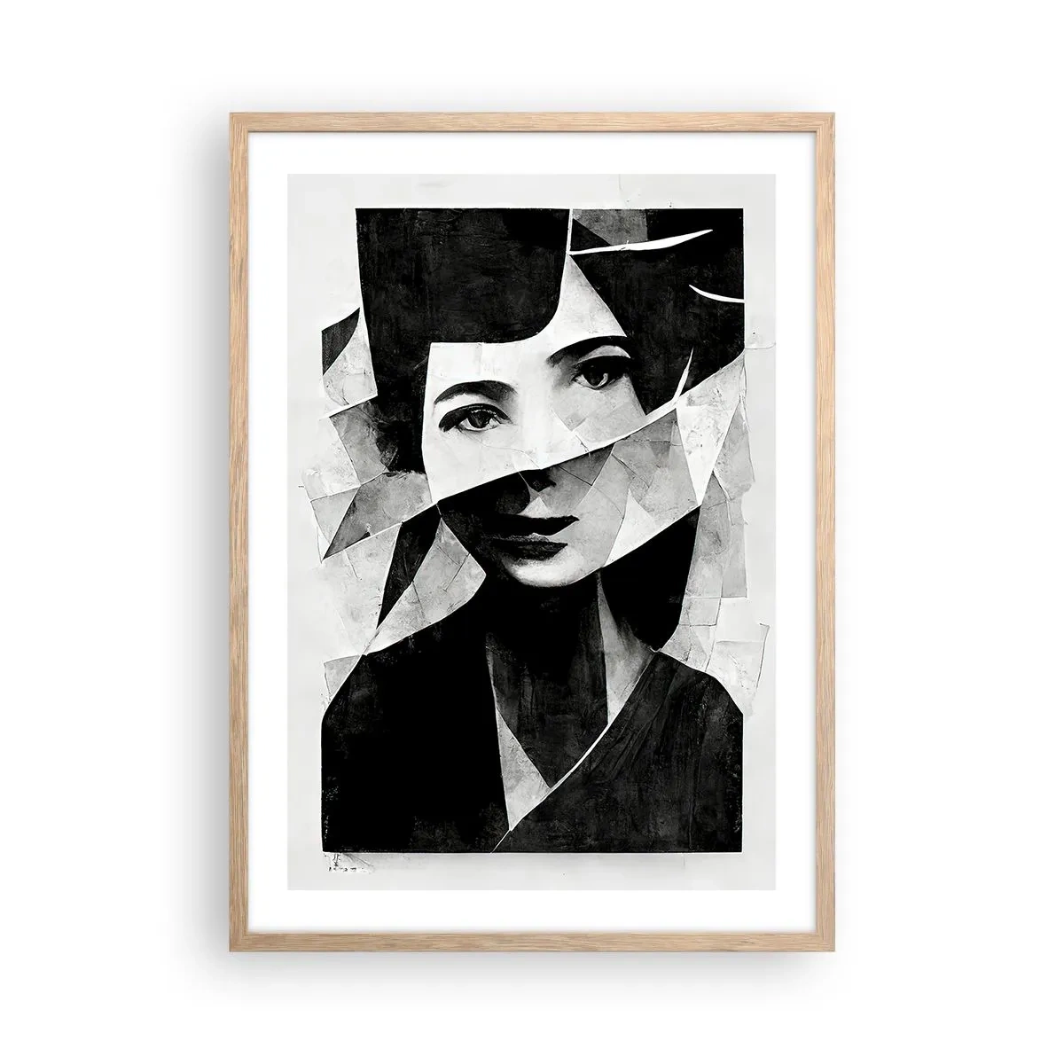 Een poster in een licht eiken lijst - Echt wat je bent... - 50x70 cm