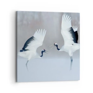 Schilderen op canvas - Dans in de mist - 70x70 cm