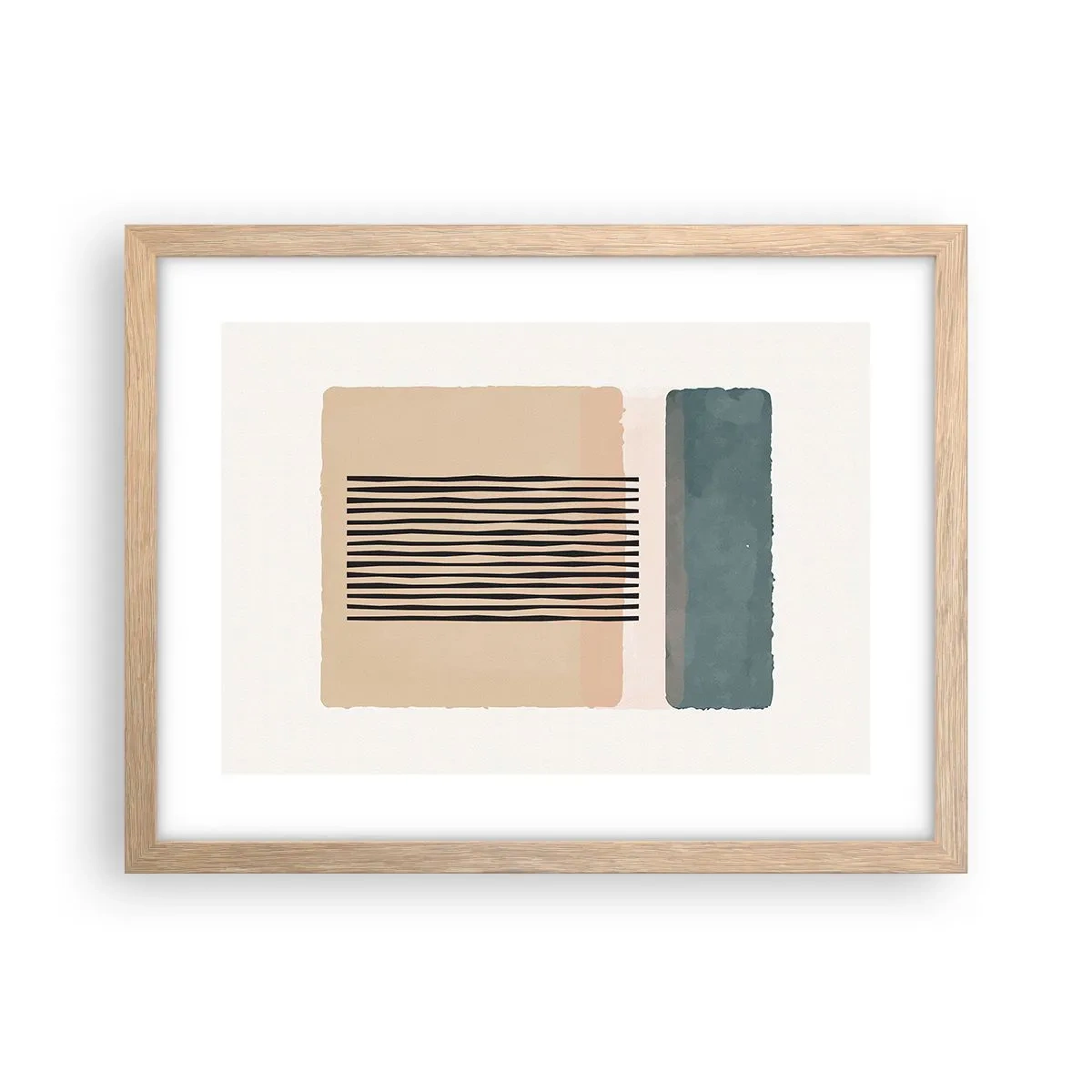 Een poster in een licht eiken lijst - Alles is oke - 40x30 cm