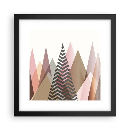 Poster in een zwarte lijst - Piramidaal uitzicht - 30x30 cm