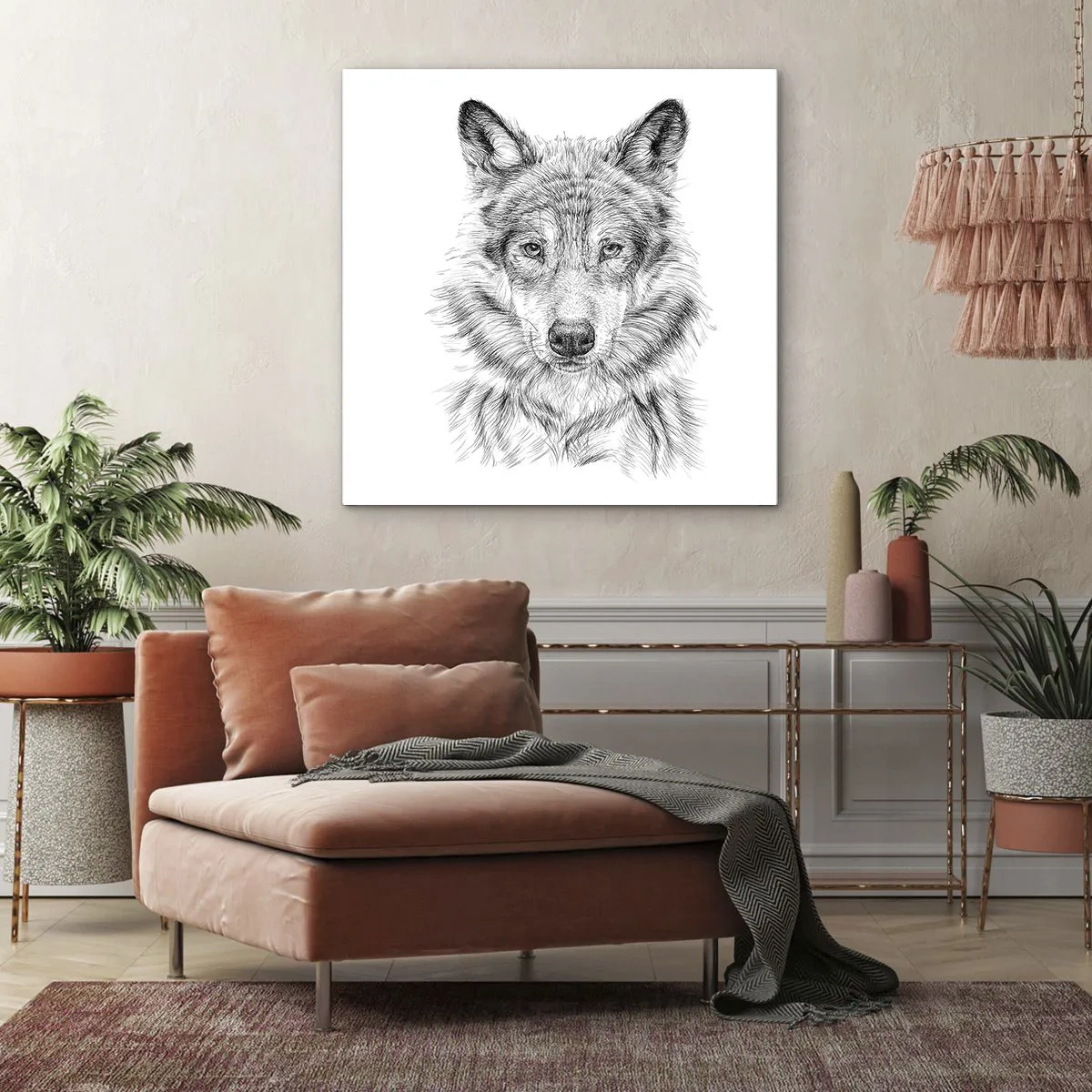 Schilderen op canvas - Een geboren leider - 70x70 cm