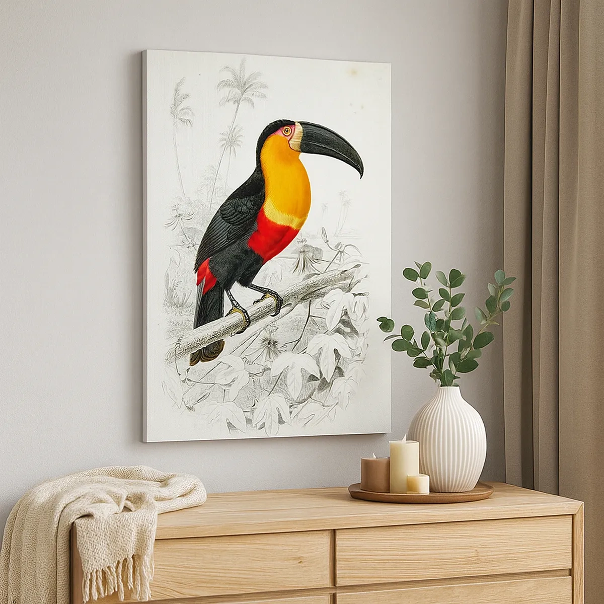 Schilderen op canvas - Kleuren van vogels - 50x70 cm