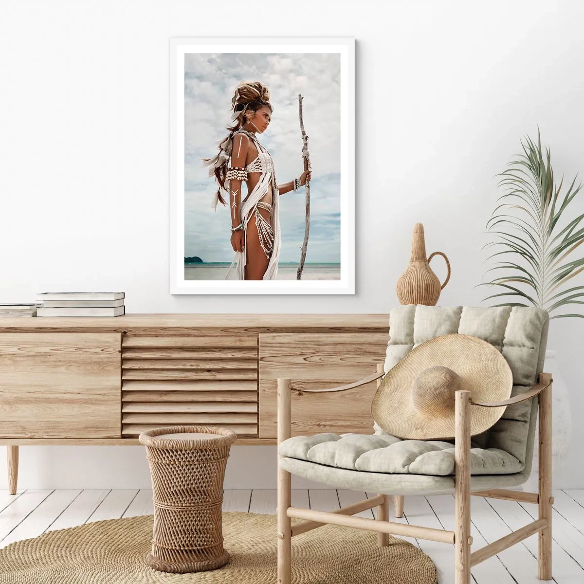 Poster in een witte lijst - Koningin van de tropen - 70x100 cm