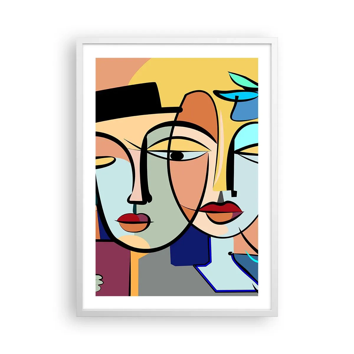Poster in een witte lijst - Picasso's randez-vous - 50x70 cm