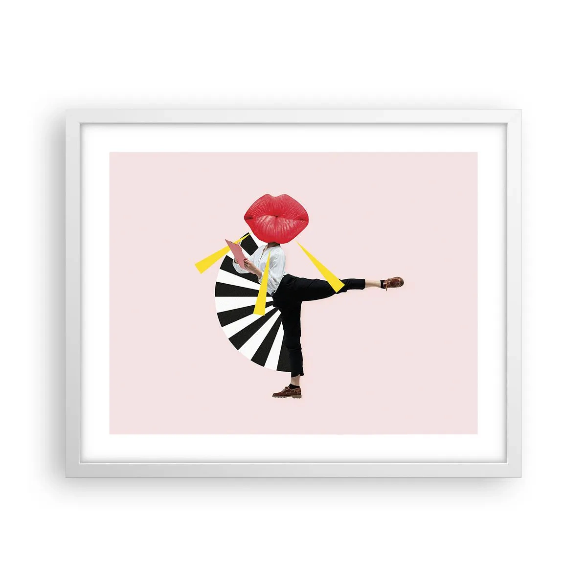 Poster in een witte lijst - Surrealistische pop-art - 50x40 cm