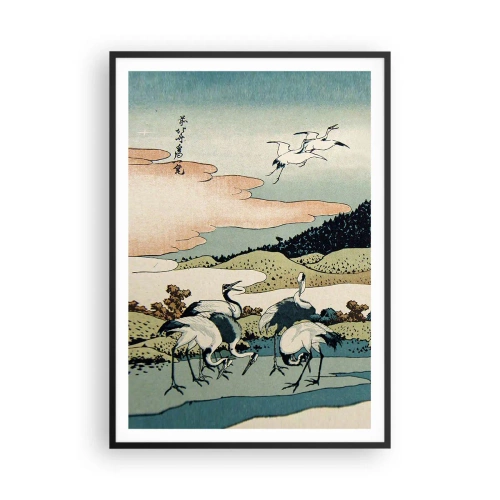 Poster in een zwarte lijst - In de Japanse geest - 70x100 cm