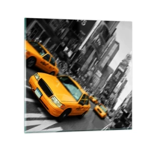 Schilderen op glas - New York City druppels zonneschijn - 70x70 cm