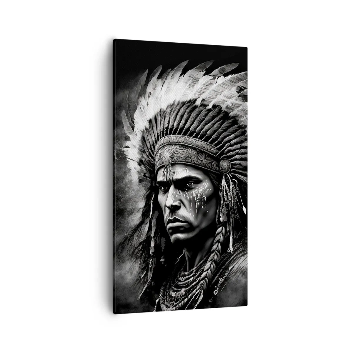 Schilderen op canvas - Een leider en strijder - 55x100 cm