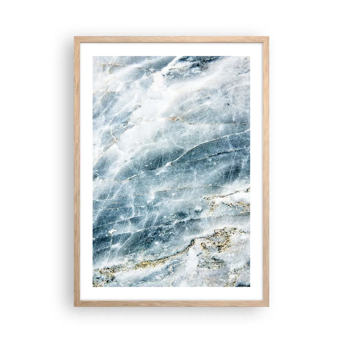 Een poster in een licht eiken lijst - Ijs wereld - 50x70 cm