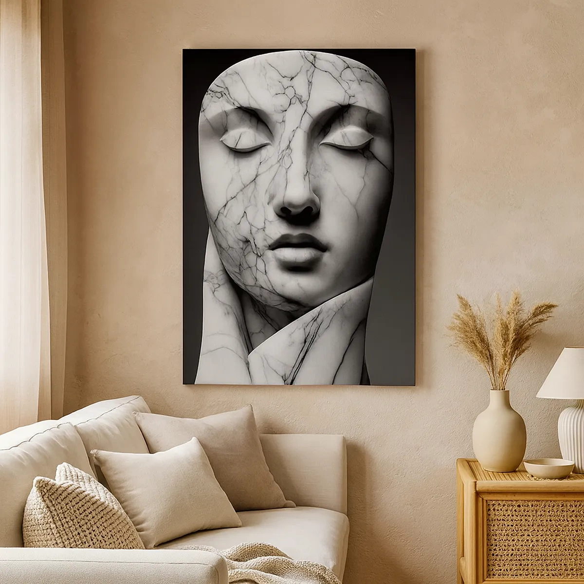 Schilderen op canvas - Marmeren vormen - 50x70 cm