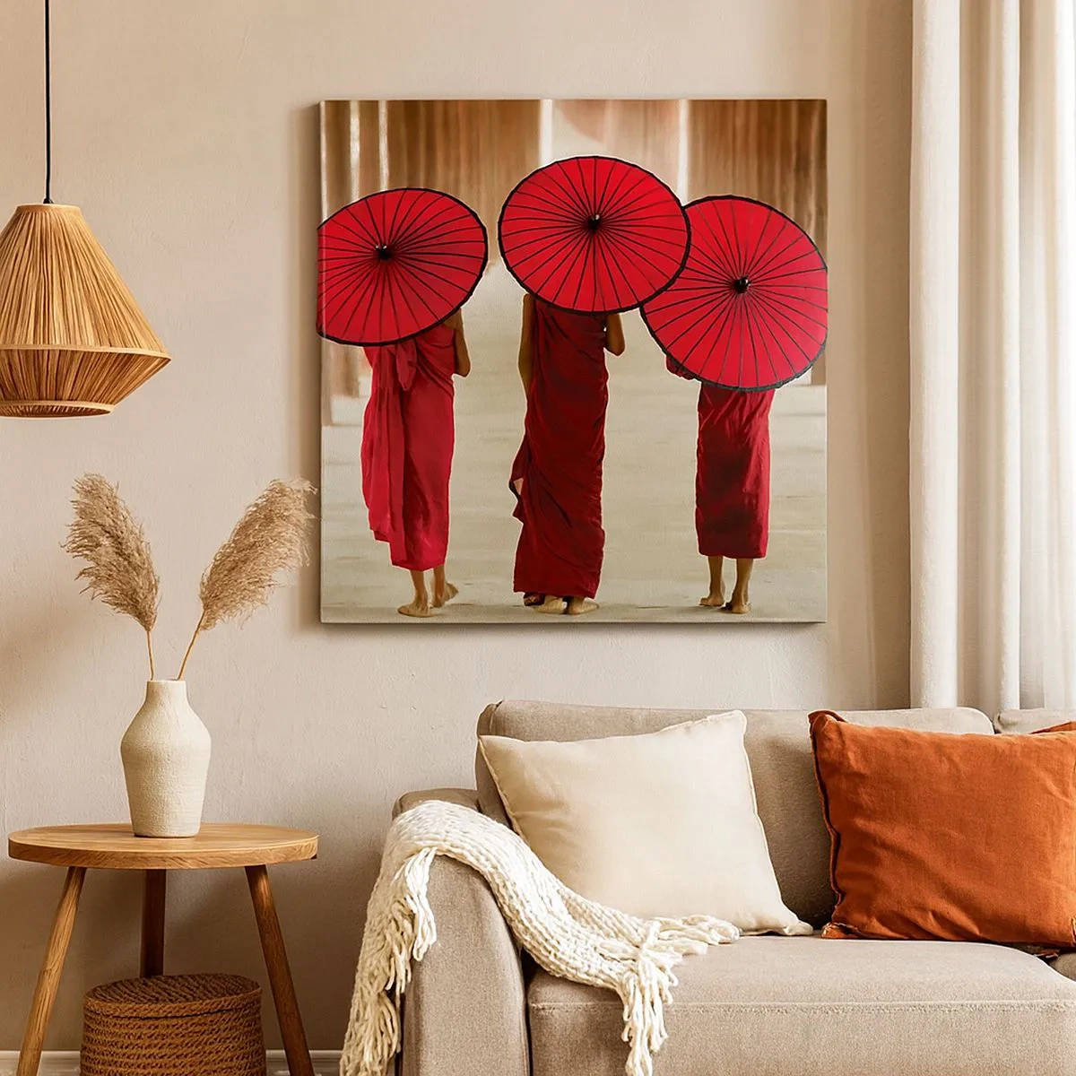 Schilderen op canvas - Op weg naar het Zuivere Land - 30x30 cm