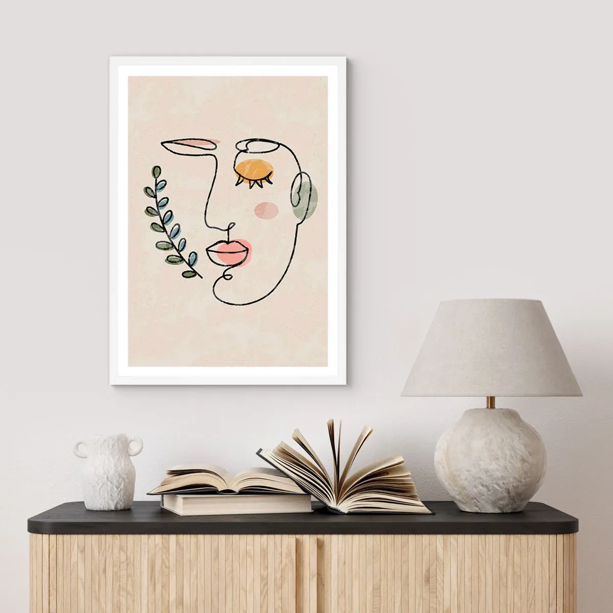 Poster in een witte lijst - Vrede gevonden - 61x91 cm