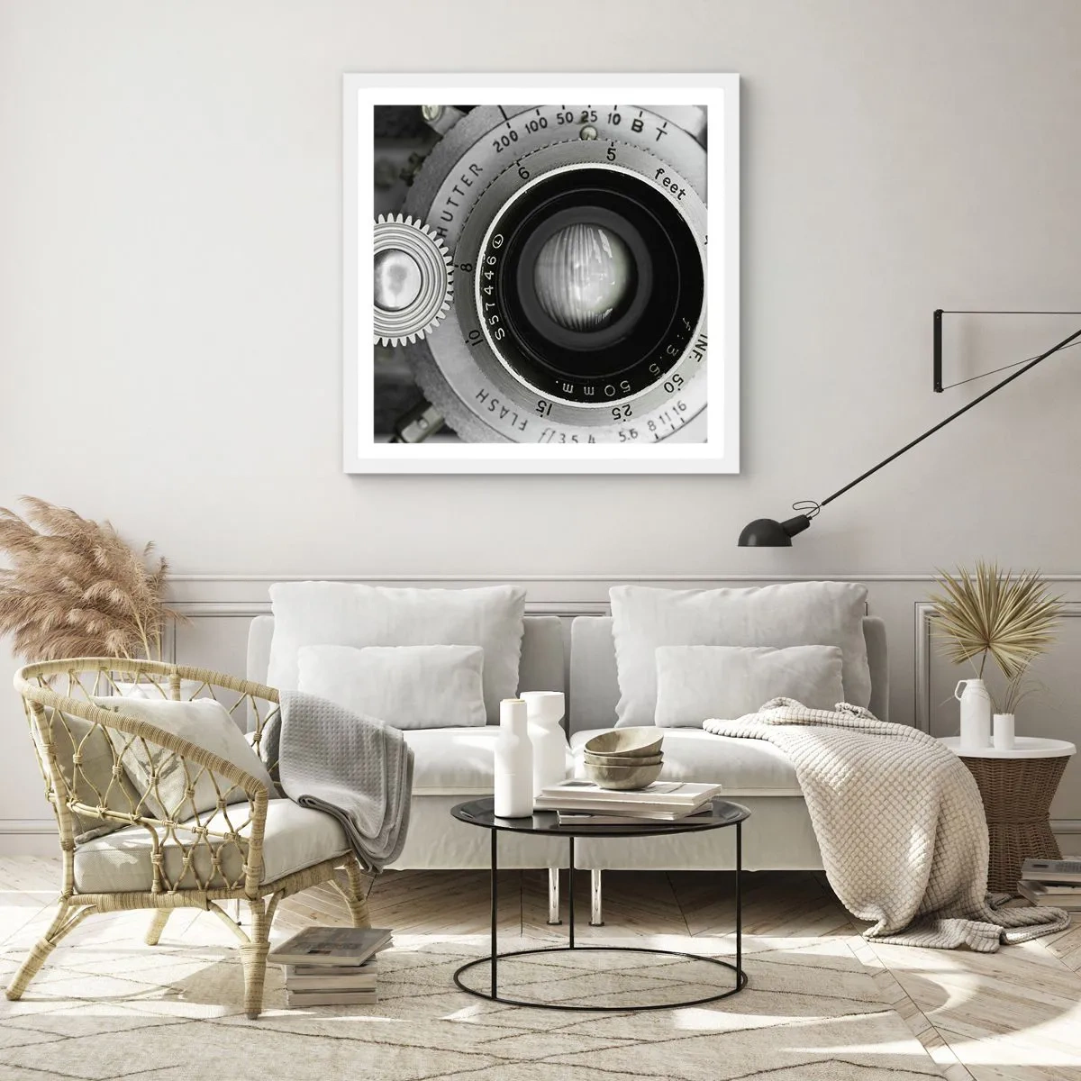 Poster in een witte lijst - Een verhaal over Hollywood - 30x30 cm