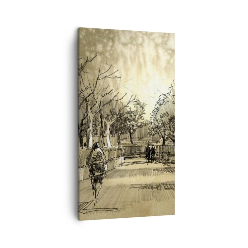Schilderen op canvas - Een moment gestopt met een veer - 45x80 cm