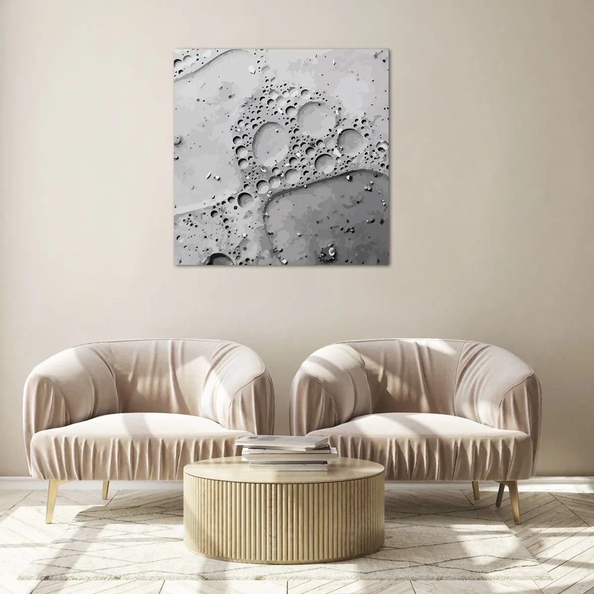 Schilderen op glas - Schuimspoor - 30x30 cm