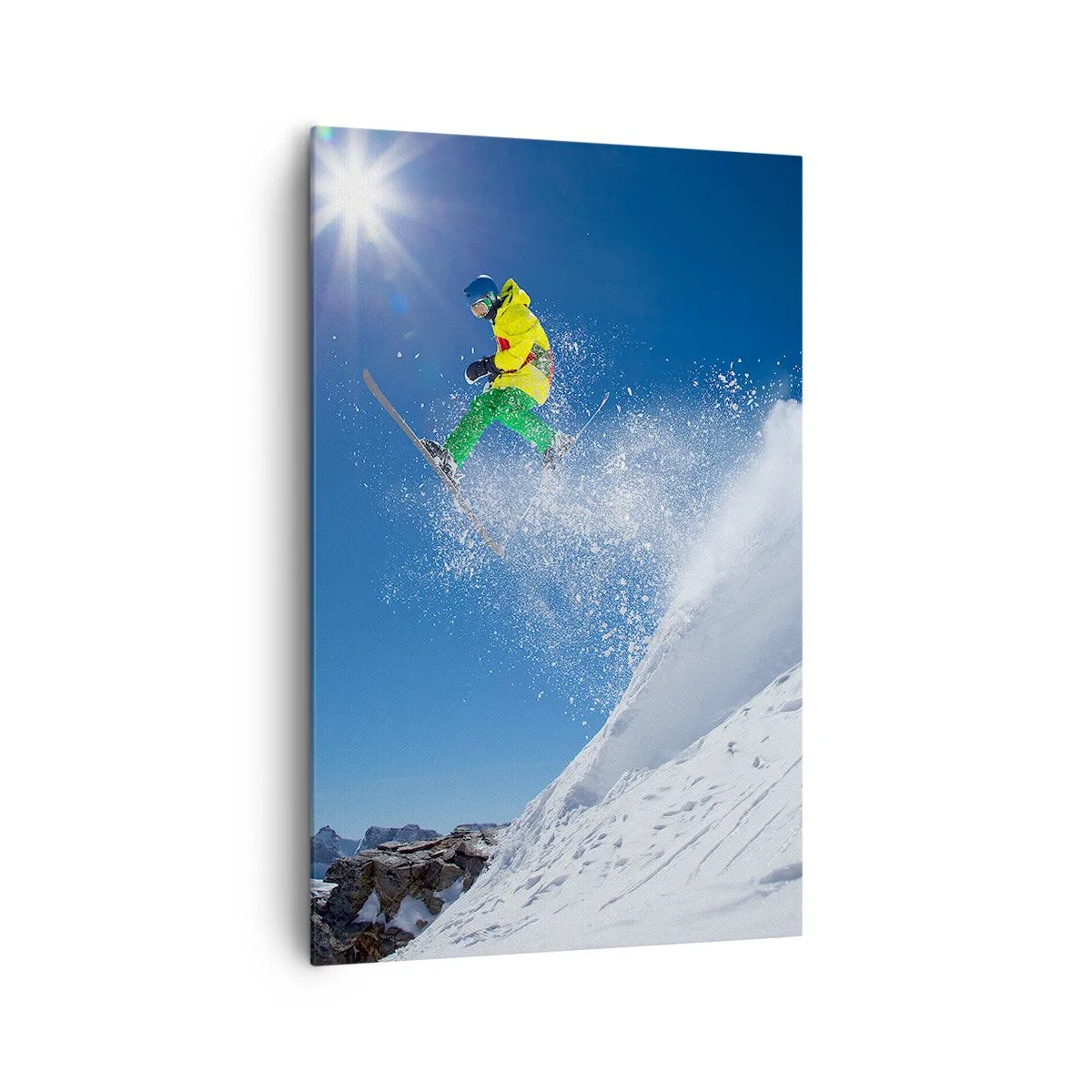 Schilderen op canvas - Dansend met de bergen - 80x120 cm