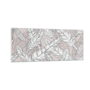 Schilderen op glas - Een verenwerveling - 100x40 cm