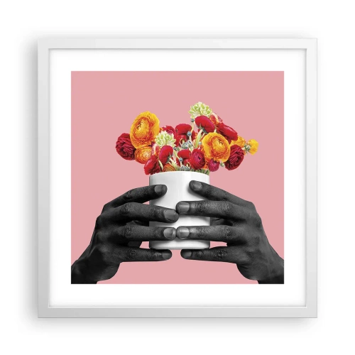 Poster in een witte lijst - De apotheose van het leven - 40x40 cm