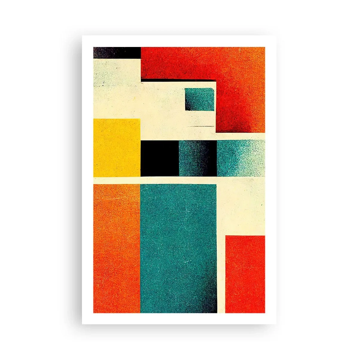Poster - Geometrische abstractie – goede energie - 61x91 cm