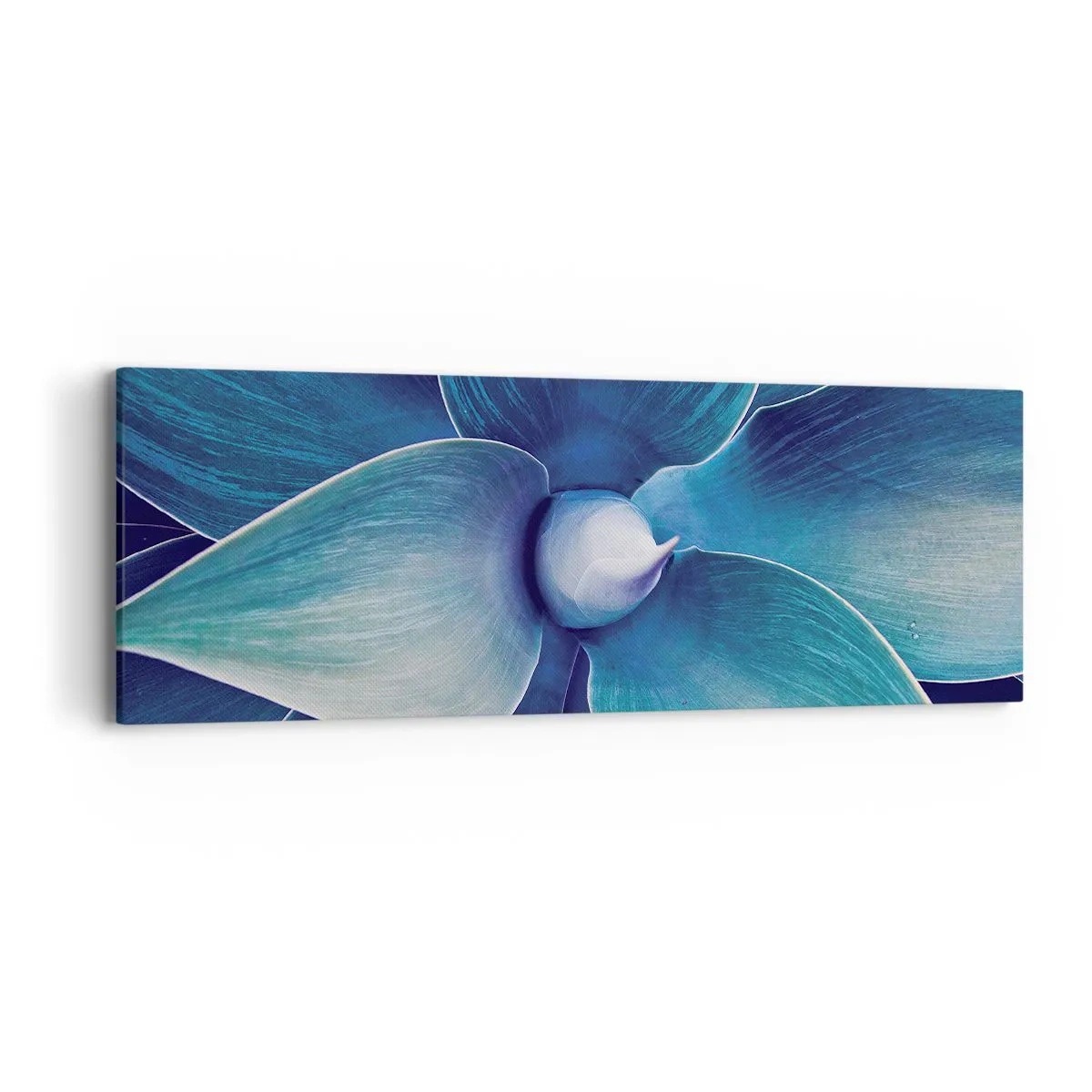 Schilderen op canvas - Blauw uit de lucht - 90x30 cm