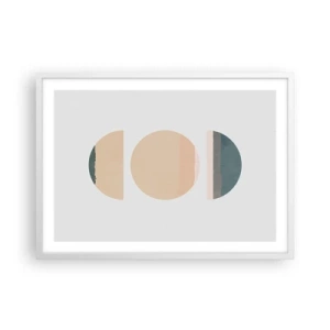 Poster in een witte lijst - Een Wiel achter een andere - 70x50 cm