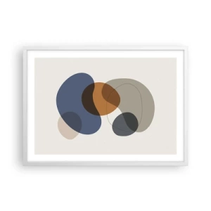 Poster in een witte lijst - Kleur druppels - 70x50 cm