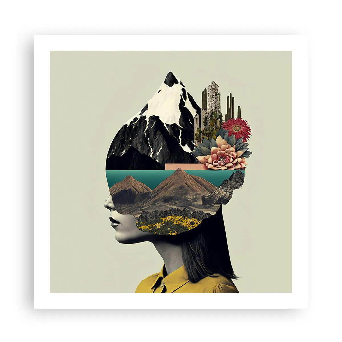 Poster - Vrouw – altijd een mysterie - 60x60 cm