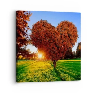 Schilderen op canvas - En hoe kun je niet van de herfst houden - 30x30 cm
