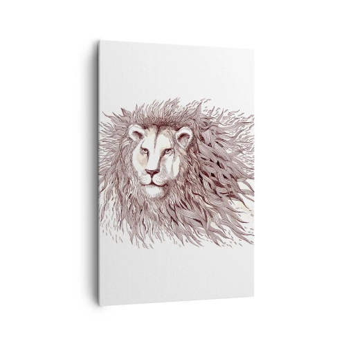 Schilderen op canvas - Een vurige heerser - 80x120 cm