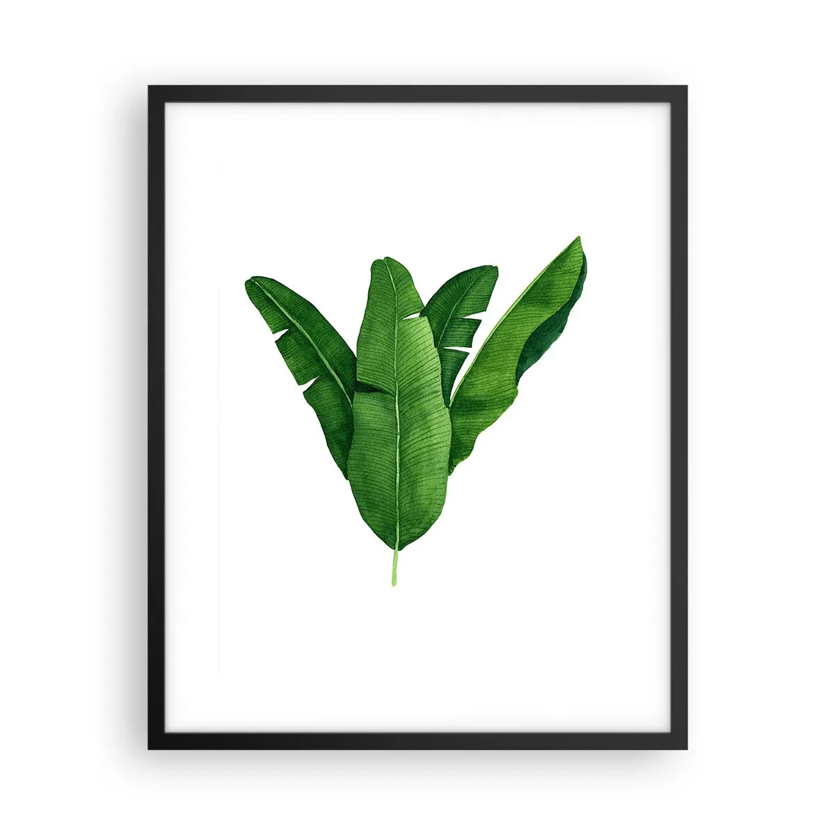 Poster in een zwarte lijst - Groene symmetrie - 40x50 cm