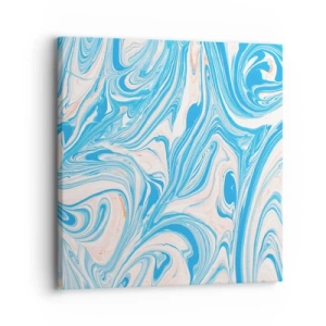 Schilderen op canvas - Moeras in turkoois - 30x30 cm