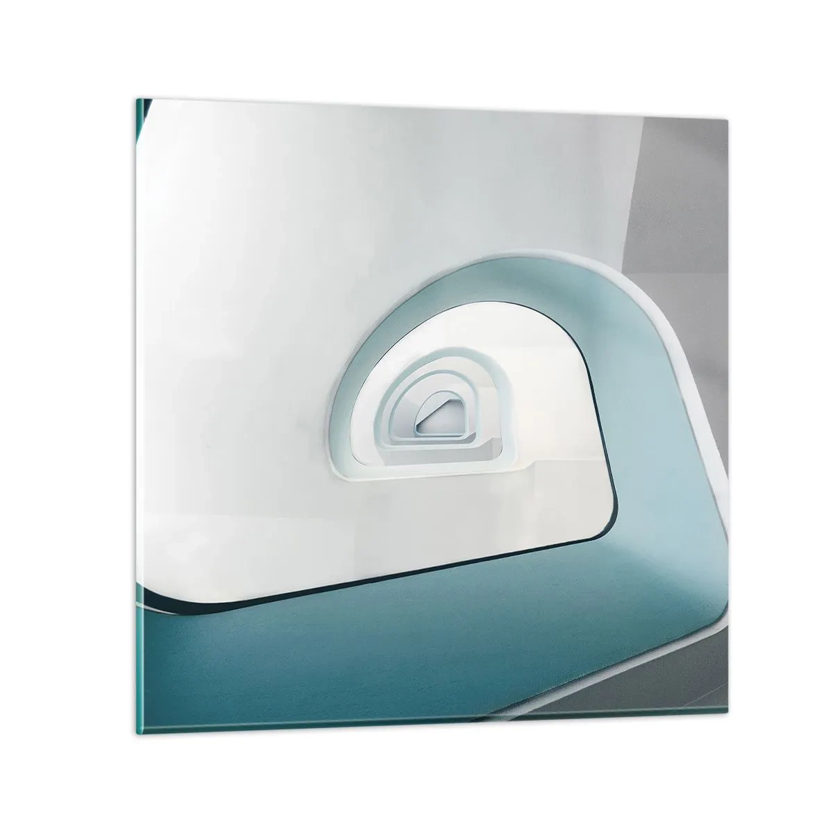 Schilderen op glas - Naar de bodem van de blauwe - 70x70 cm