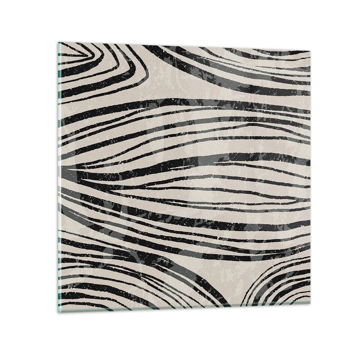 Schilderen op glas - Lijnoverstromingsvlakte - 60x60 cm